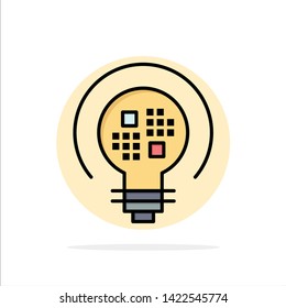 Data, Insight, Light, Bulb Abstract Circle Background Flat color Icon