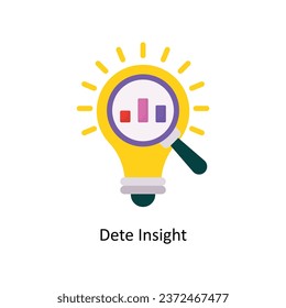 Data Insight vector Flat Icon Design illustration. Symbol on White background EPS 10 File 