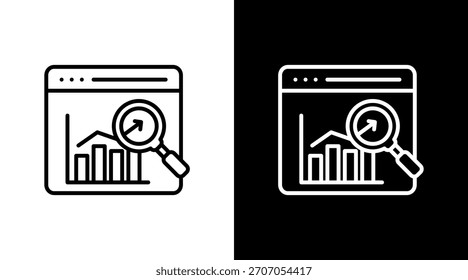 Data Insights White Icon Set Design