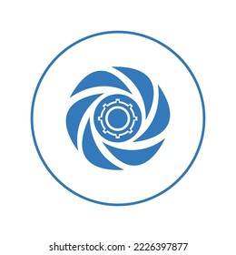 Data integration consolidation eti icon | Circle version icon |