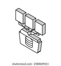 data integration database isometric icon vector. data integration database sign. isolated symbol illustration