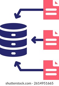 Data Integration Icon Fill Vector Illustration