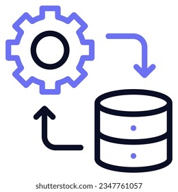 Datenintegration - Symbolgrafik für uiux, Infografik usw.