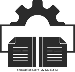 Data integration icon, data management icon black vector