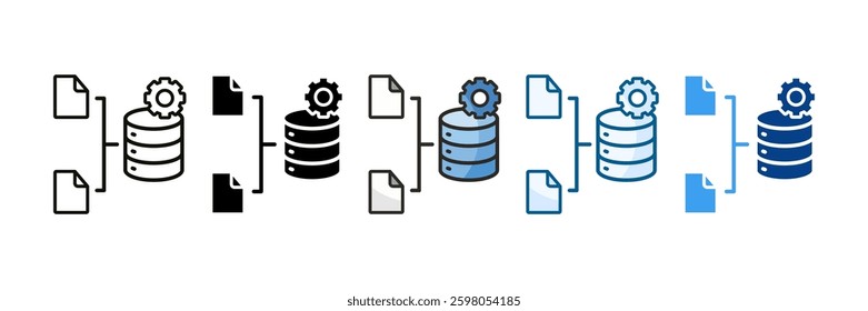 Data Integration Icon Set Multiple Style Collection