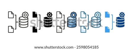 Data Integration Icon Set Multiple Style Collection