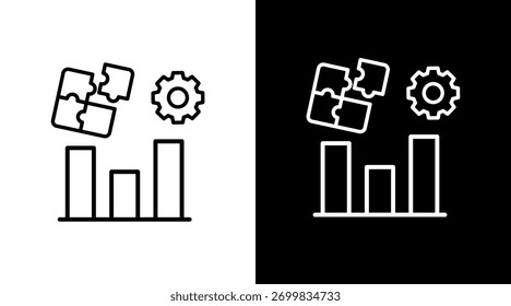 Data Integration White Icon Set Design