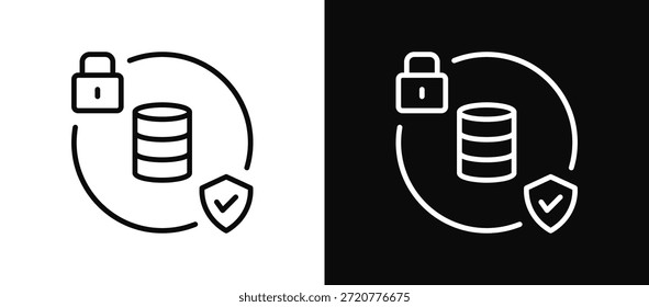 Symbol für Datenintegrität schwarz-weiß