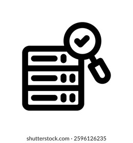 data integrity line icon. Clean and minimalist vector icon for websites, mobile apps, presentations, and logos. Fully scalable and customizable for any project.