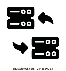 Data interchange Vector Icon which can easily modify or edit
