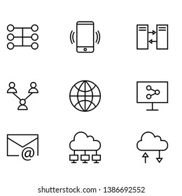 Data And Internet Communication Icon set vector