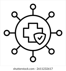 Data Interoperability Line Icon Vector Illustration