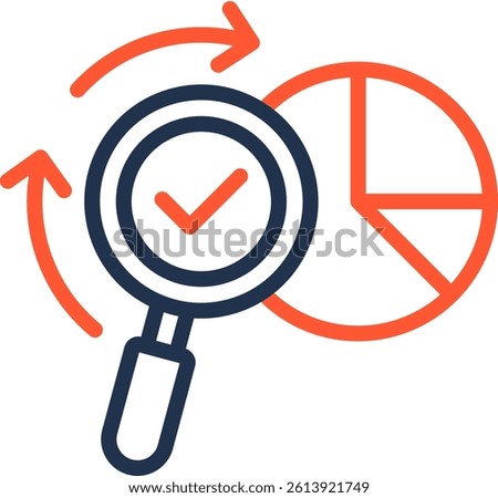 Data Interpretation Icon Color Line Vector Illustration