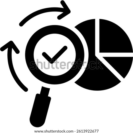 Data Interpretation Icon Glyph Vector Illustration