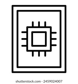 Data Interpretation Vector Line Icon Design