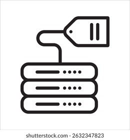 Data Labeling simple line icon