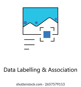 Datenbeschriftung und Zuordnungs-Vektorsymbol-Design