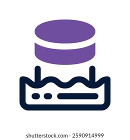 data lake dual tone icon. vector icon for your website, mobile, presentation, and logo design.