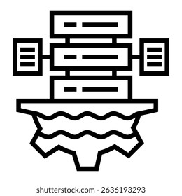 Data Lake Icon Element For Design