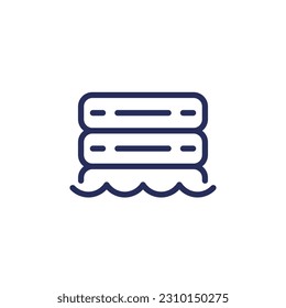 Data lake icon, line pictogram