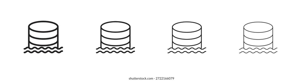 El icono del lago de datos esboza la tendencia en versiones simples modernas