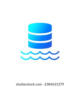 Icono de lago de datos, repositorio de datos no procesados