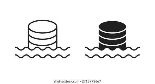 Icono del lago de datos. Símbolo, ilustración del logotipo. conjunto de iconos gráficos