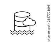 Data lake icon Thin line art collection