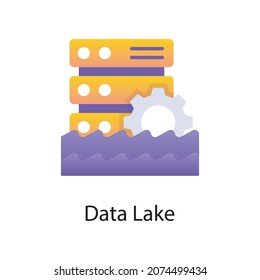 Data Lake vector Gradient  Icon Design illustration. Activities Symbol on White background EPS 10 File