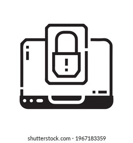 Data laptop notebook password icon