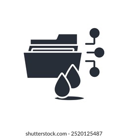 ícone Vazamento de dados. vetor.Sinal editável de estilo traço.linear para usar design da Web,ilustração logo.Symbol.