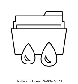 data leak icons. simple line vector illustration