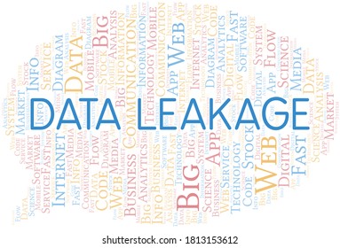 Data Leakage vector word cloud, made with text only.