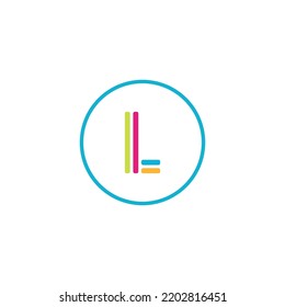 data letter L media logo IT digital
