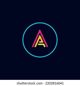 data letter A media logo IT digital