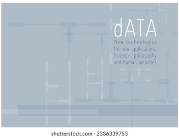 dATA-Schrift, Verbindungen auf grauem Hintergrund. Buchcover