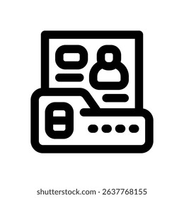 data line icon. Clean and minimalist vector icon for websites, mobile apps, presentations, and logos. Fully scalable and customizable for any project.