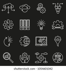 Data line icon set. Business, analysis, information technology logo collection. Data exchange outline symbols. Vector illustration.