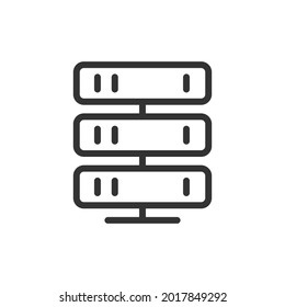 Data line icon in trendy style. Stroke vector pictogram isolated on a white background. Data premium outline icons.