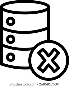 Design do Vetor de Ícone de Linha de Dados