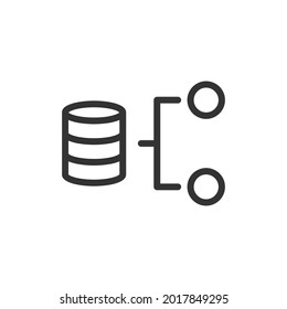 Data line icon. Web symbol for web and apps. Sign design in outline style. Data stroke object.