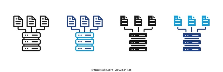 Data Lineage Web icon with multiple style collection