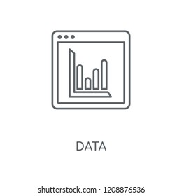 Data linear icon. Data concept stroke symbol design. Thin graphic elements vector illustration, outline pattern on a white background, eps 10.