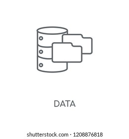 Data linear icon. Data concept stroke symbol design. Thin graphic elements vector illustration, outline pattern on a white background, eps 10.