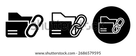 Data Link Icon Collection Glyph and Mixed Vector Illustration