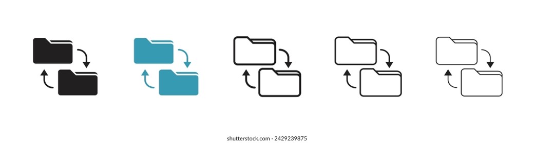 In: Data Linkage Vector Icon Set. Connectivity Sync Vector Symbol für UI Design.