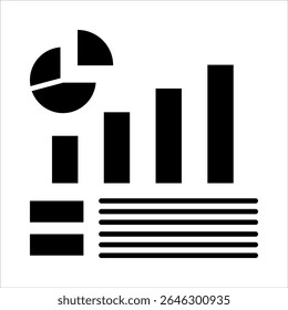 data literacy glyph icon vector illustration