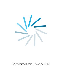 Data loading or buffering icon vector logo design