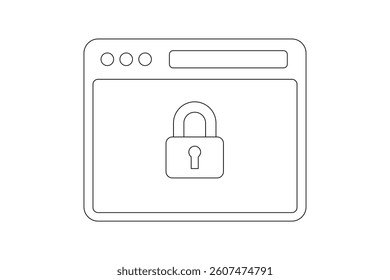Data Lock Cybersecurity Icon, padlock security icon vector, secure padlock symbol design, digital lock icon, privacy protection lock symbol, encrypted data padlock icon