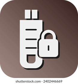 Data Lock Vector Glyph Gradient Background Icon For Personal And Commercial Use.
